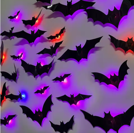 3D Halloween Bat Lights